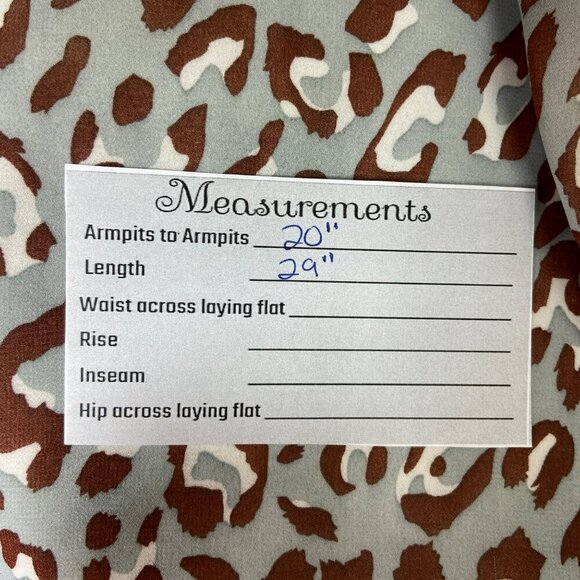 Davi & Dani Leopard Print Gray Brown White V Neck‎ Camisole Casual Medium - Picture 7 of 8